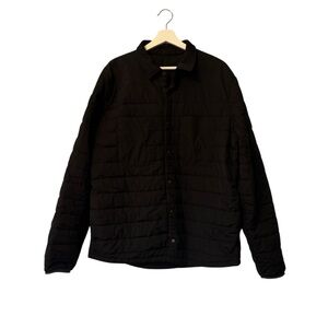 Lululemon Athletica Black Quilted Jacket Men’s Size XL Snap Button Active